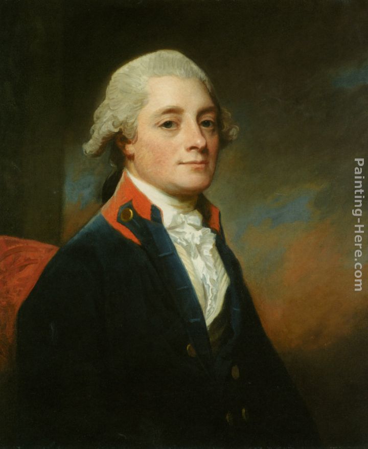 Portrait of James Oliver painting - George Romney Portrait of James Oliver art painting